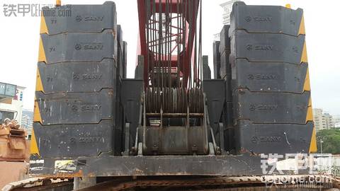 三一SCC2000履帶吊機 工地起吊鋼筋網片雜圖