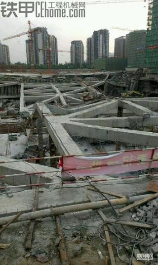 地下室圍護樁支撐梁塌方