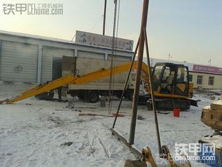 雷沃80加長臂，，第一次開小車加長臂