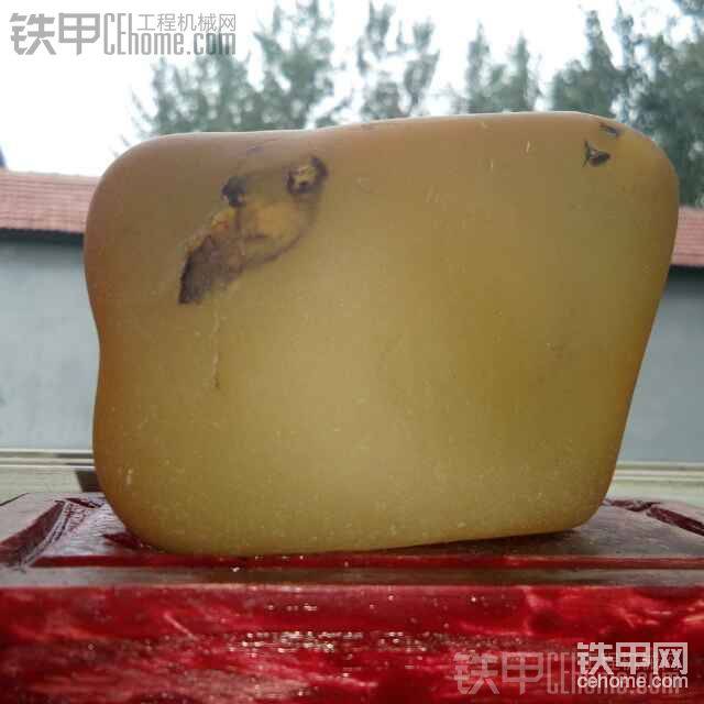 黄蜡石，我们拉铲师傅捡到的！听说给了五千块都没卖！
