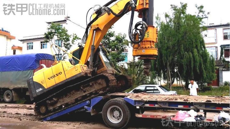 挖掘機(jī)改裝旋挖鉆機(jī)，VOLVO 160變身后有些不認(rèn)識(shí)了