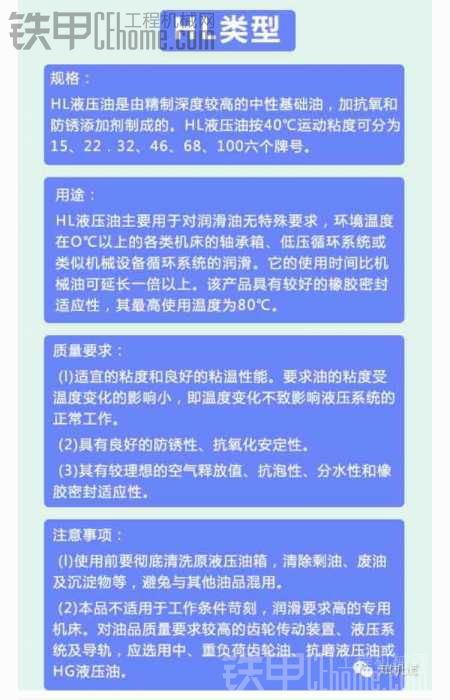 液压油知识！不换液压油。必坏大件，各位童鞋请看下文