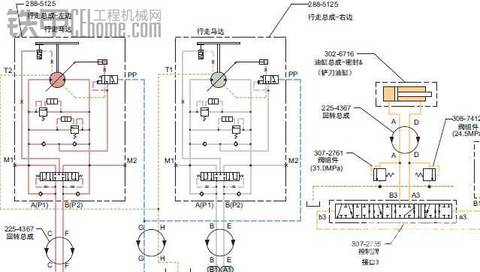 卡特308D挖土機液壓圖紙中文版