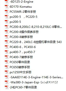 小松pc200，pc220，pc400，pc650，pc1250等好資料分享，誰要，Q我。