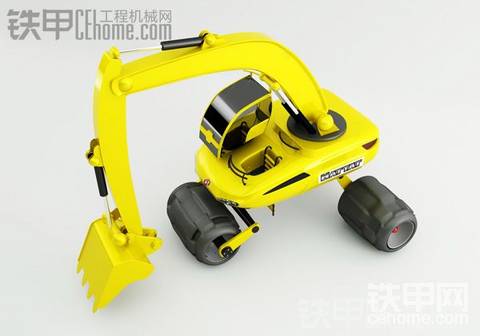 【概念機】這是要逆天？三個輪子的挖掘機，這能開嗎？