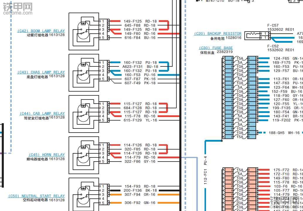 卡特320D挖機(jī)整機(jī)中文電路圖紙分享（電噴機(jī)適用）