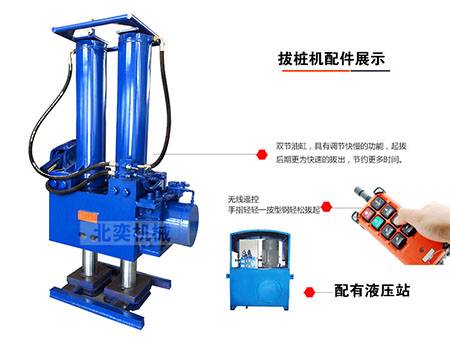 看看北奕机械研发生产的工法H型钢打桩机