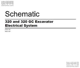 卡特最新款320GC挖機電路圖紙