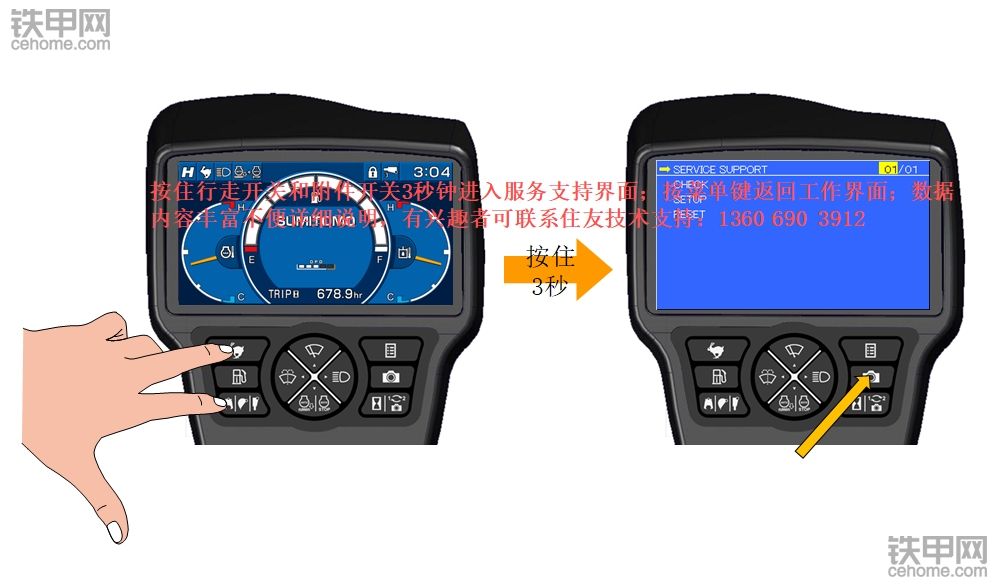 住友6型機(jī)儀表顯示