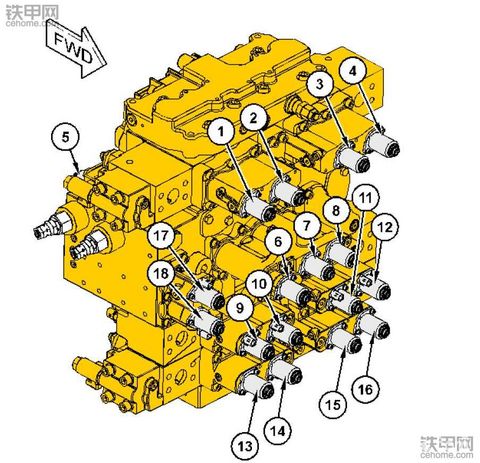 卡特390F挖機主控制閥標定步驟