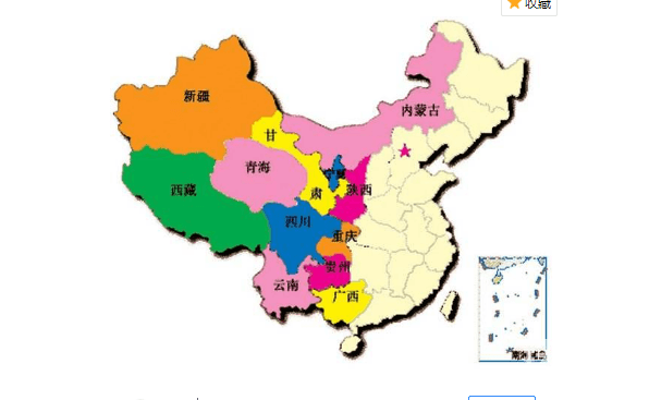 标颜色部分均为西部大开发政策覆盖区域