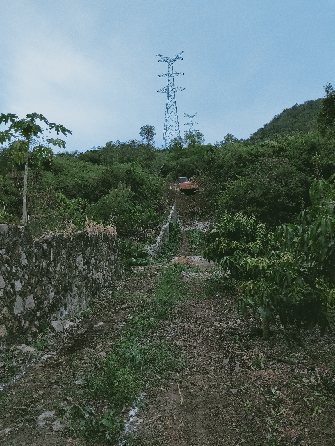 山上45度斜坡挖沟分享经验请老师傅多多指教