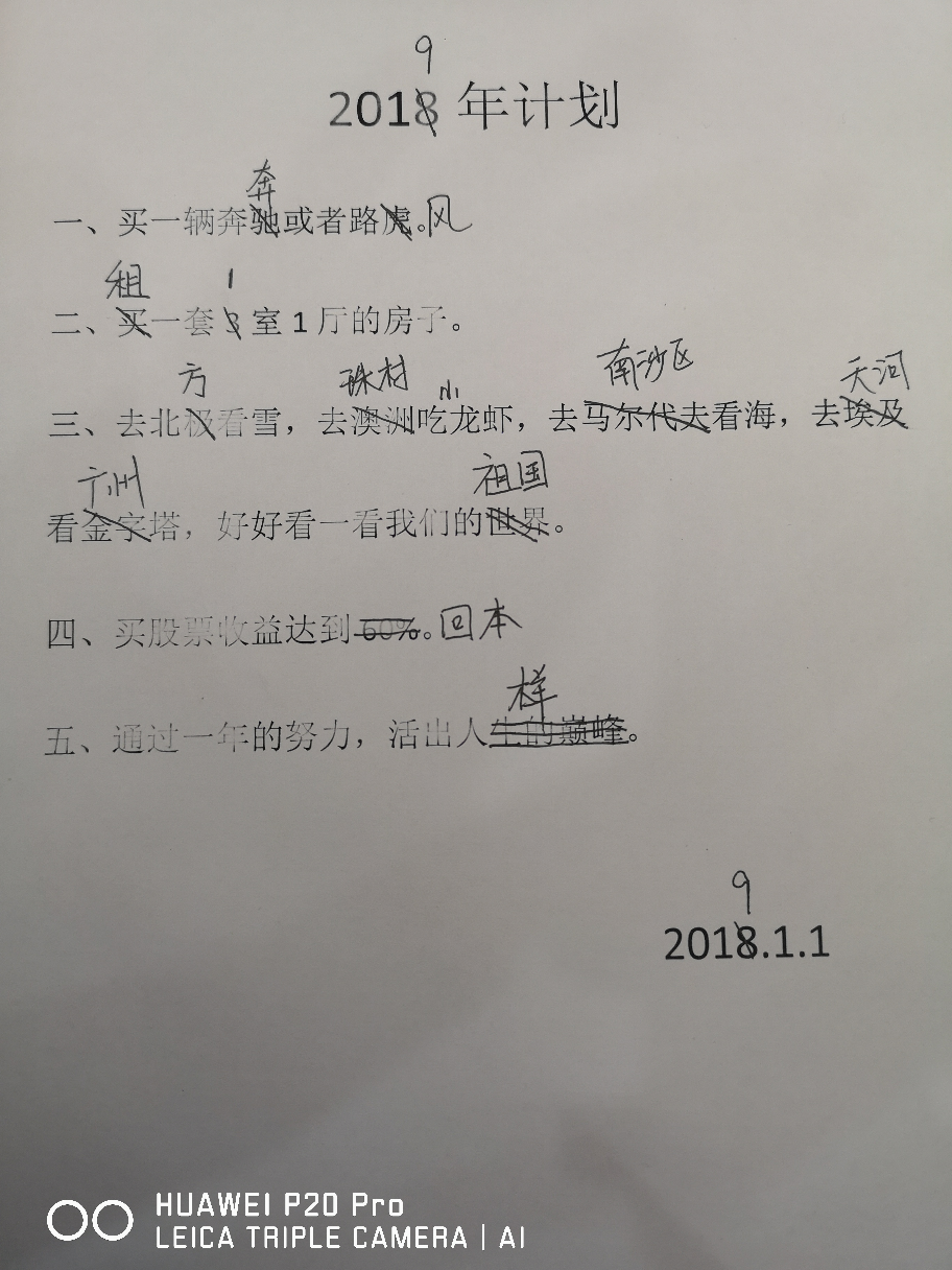 新年新計劃