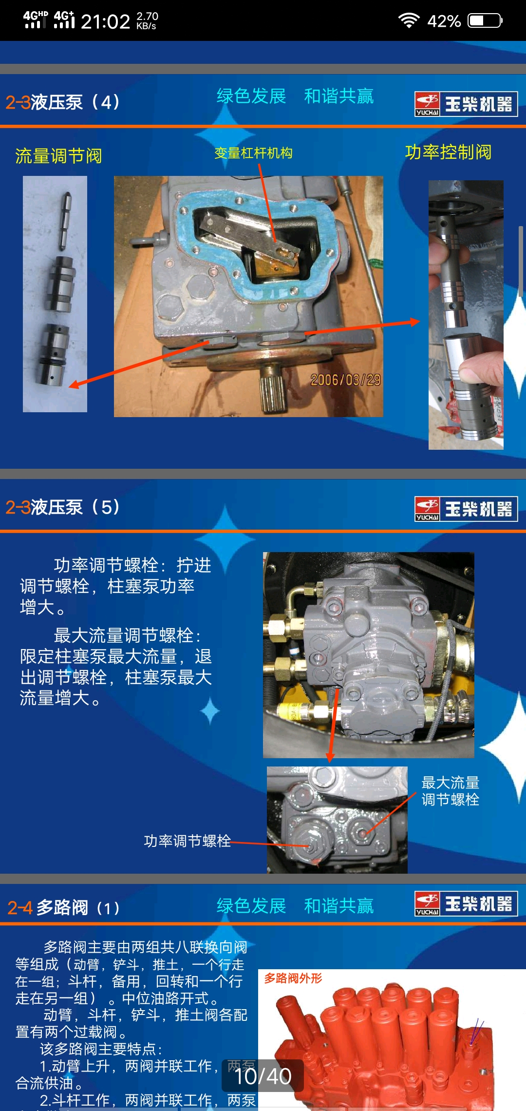 玉柴挖掘機維修資料