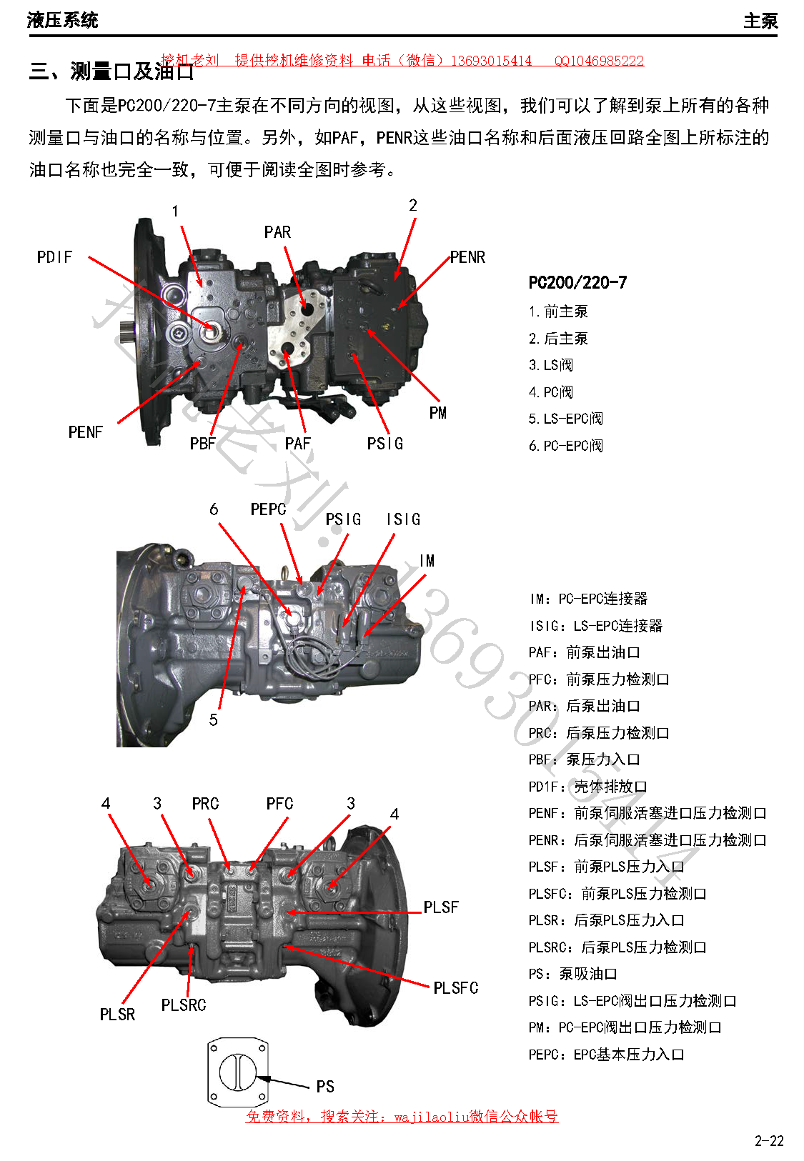 挖掘機(jī)主泵部件名稱、工作原理、斜流盤流量大小工作方法