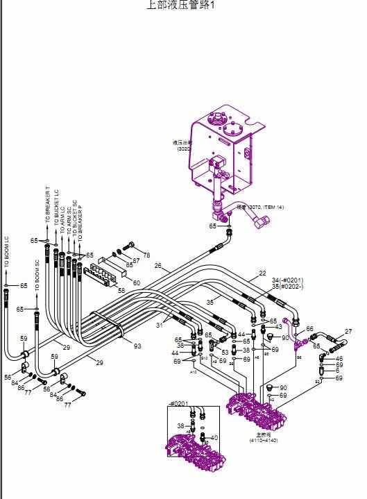 現(xiàn)代60-7挖掘機 全車液壓管路 圖-帖子圖片