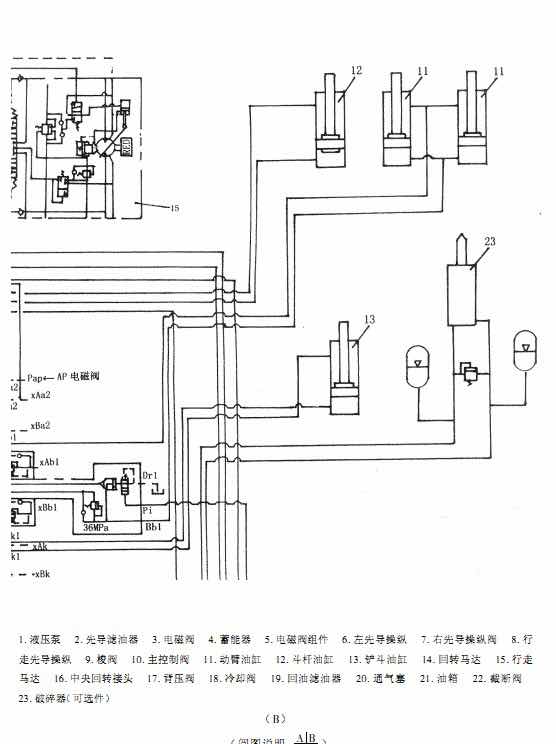 斗山 挖掘机 液压电路图