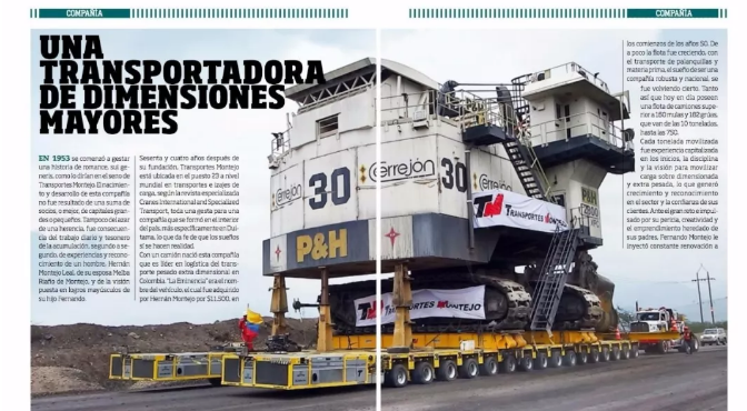 最壮观的陆地平移术，哥伦比亚TM助力煤矿巨兽转场