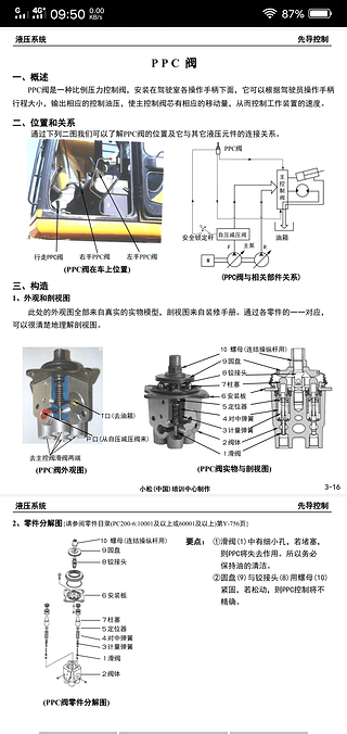挖掘机维修资料  挖掘机手柄工作原理