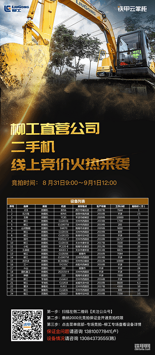 0元起拍！柳工竞拍专场这么猛~！！