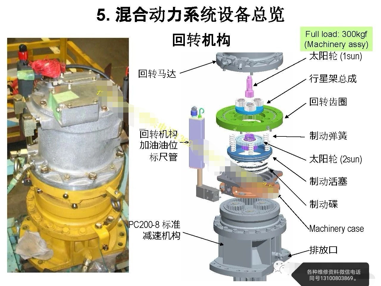 小松混合動(dòng)力型挖掘機(jī)旋轉(zhuǎn)過慢的故障維修