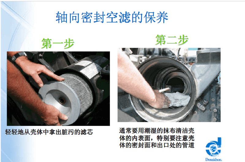 附件：轴向密封和径向密封空滤的保养 步骤图