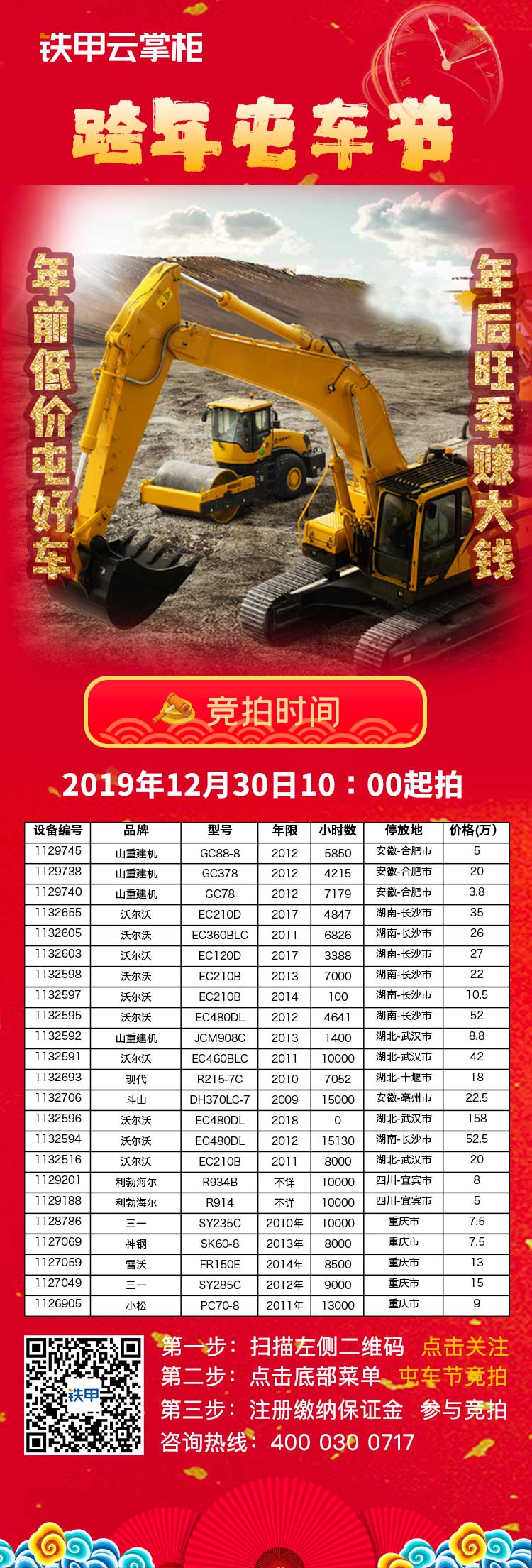 10.8萬拍沃爾沃EC210B，跨年屯好車！迎新發(fā)大財(cái)！