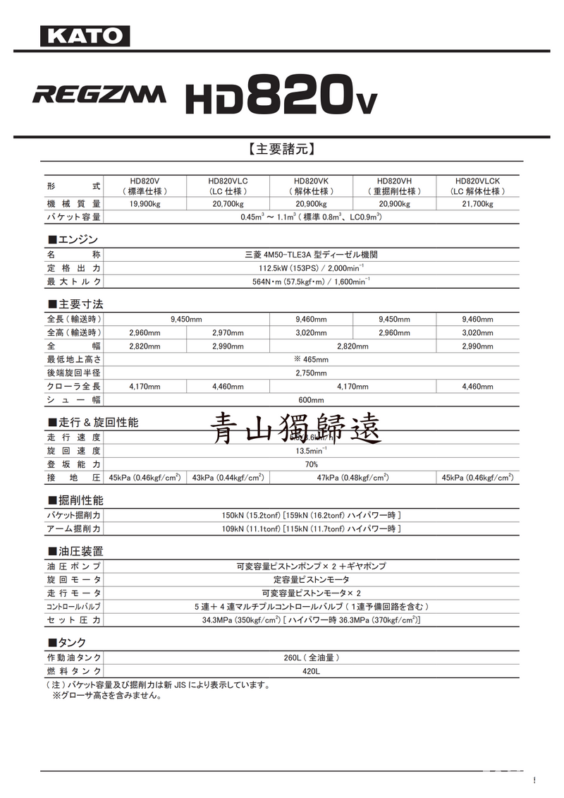 重量19.9噸，發(fā)動機三菱4M50-TLE3A，額定功率112.5KW