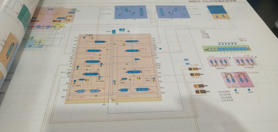 挖掘機液壓電路圖紙