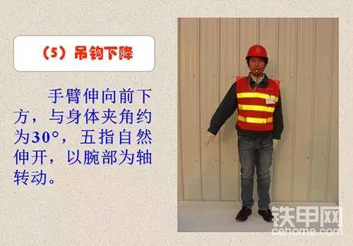 吊鉤下降：手臂伸向前下方，與身體夾角約為30°，五指自然伸開，以腕部為軸轉(zhuǎn)動(dòng)。