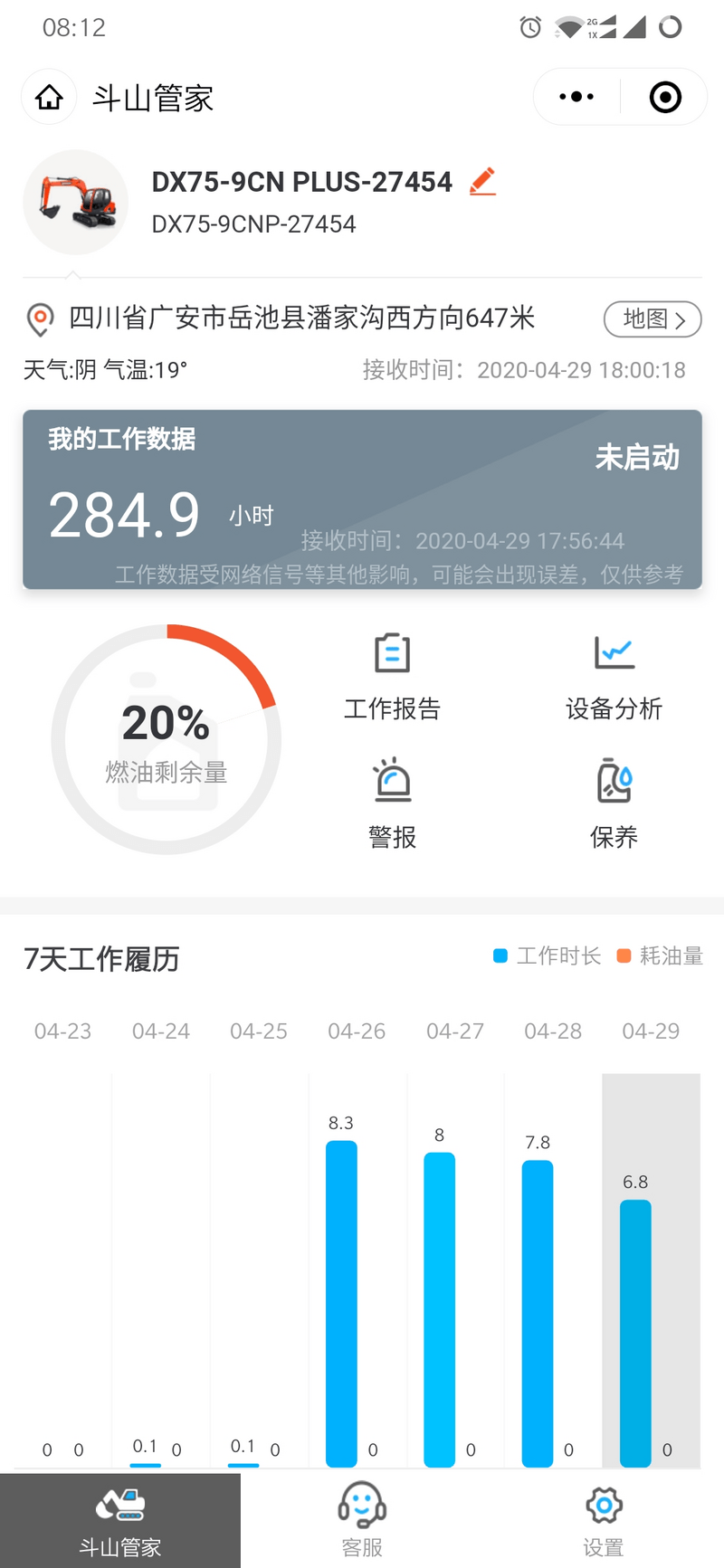 使用感受：新車3月1號提的有倆百多個小時了中途下了半個多月的雨油耗不開空調(diào)一個小時28左右，現(xiàn)在天氣熱了開了空調(diào)感覺要30+ ，不高也不低 ，雨季的時候還把挖斗加固了，不得不說斗山的挖斗真的很差、 鋼板很薄 、斗齒是豎銷那種 。然后首保免費沒有收取任何費用 ，機(jī)油濾清和柴油濾清新自帶，售后帶了三桶機(jī)油，過來小桶裝，油箱略小只有110L左右正常干活倆天多一點，在山上修路翻土和挖魚塘，有點不方便，新車自帶抽油泵，這點挺人性化的。