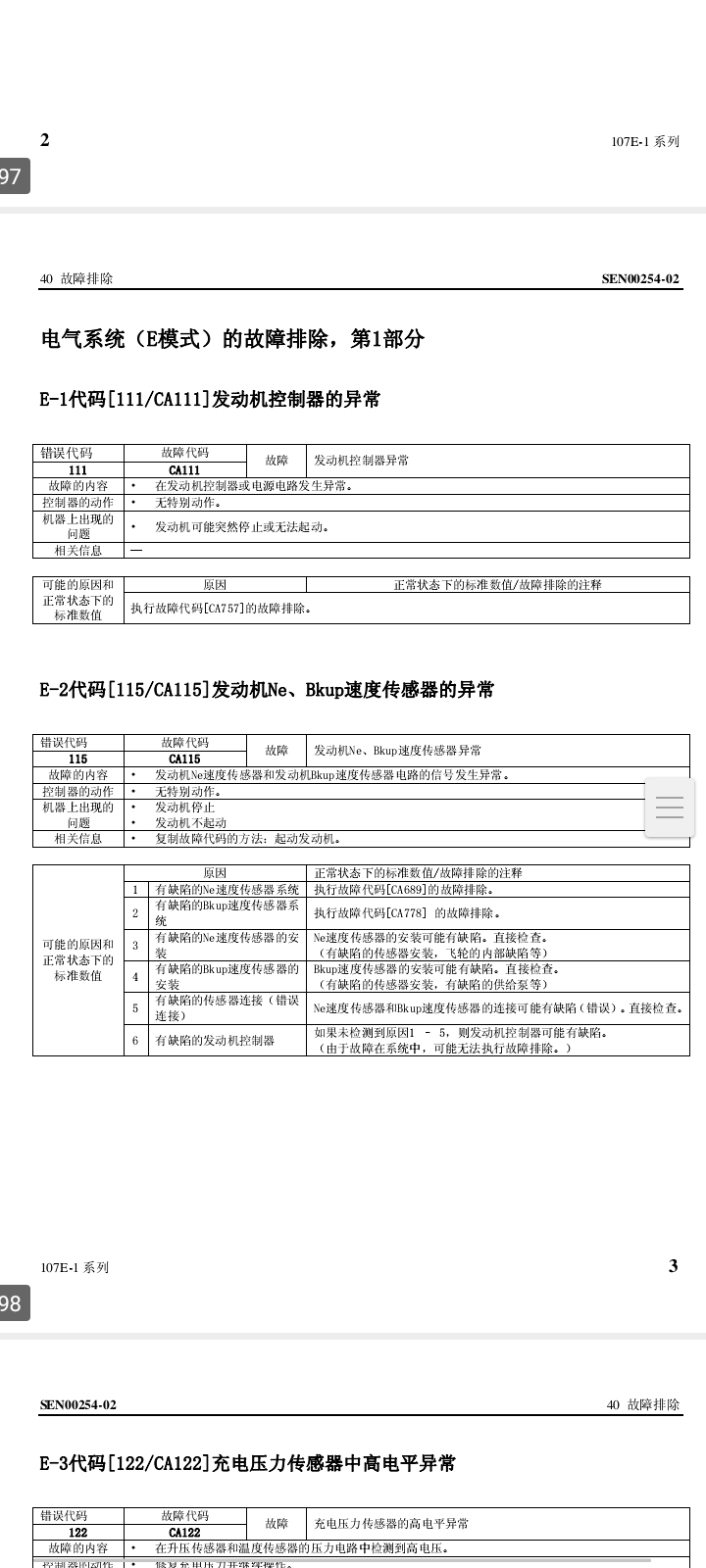 挖掘機維修資料