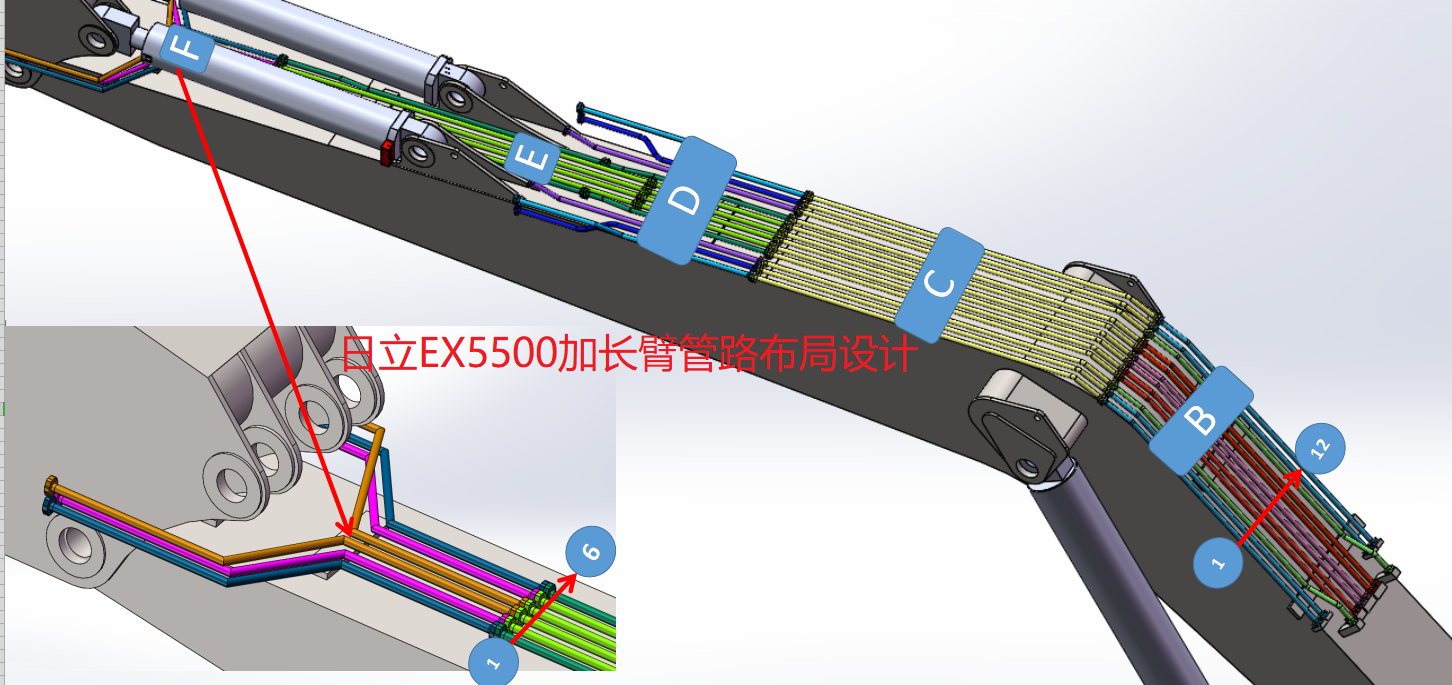 快來圍觀日立EX5500加長(zhǎng)臂