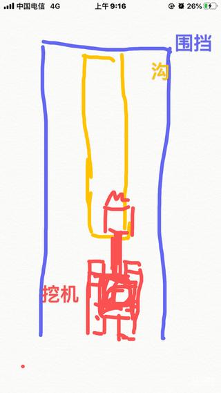 挖机在空间狭窄的围档中，挖沟不用怕有石头