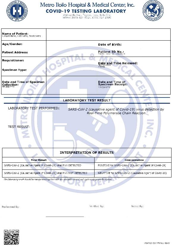 我的菲律賓核酸檢測報告