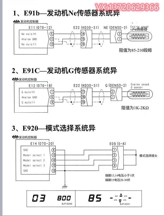 小松125/140發(fā)動(dòng)機(jī)故障代碼分析