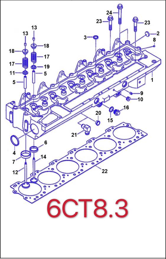 康明斯6CT8.3缸盖与小松114发动机缸盖区别在哪-帖子图片