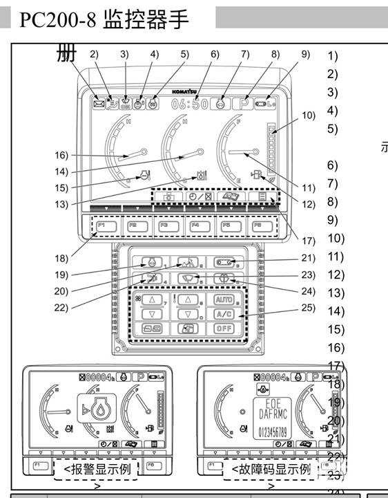 小松200-8监控面板手册-帖子图片