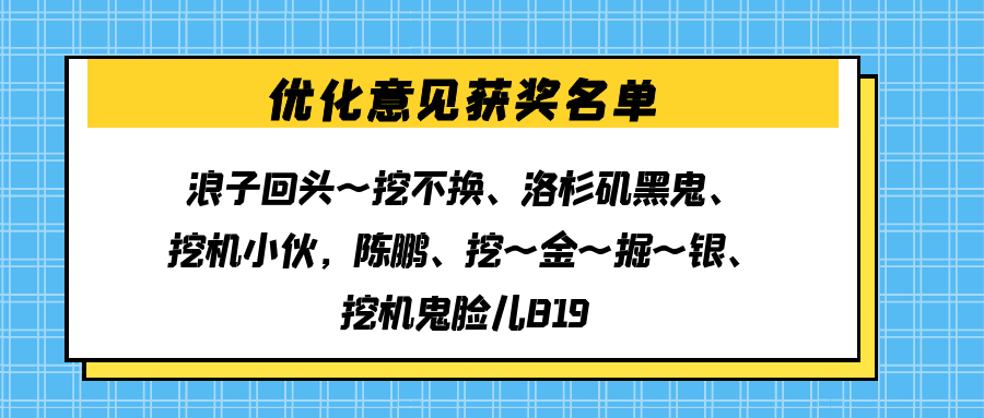 建議征集結(jié)果公布啦！快來看看你獲獎了嗎？