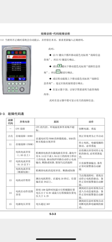 三一故障代碼處理方法