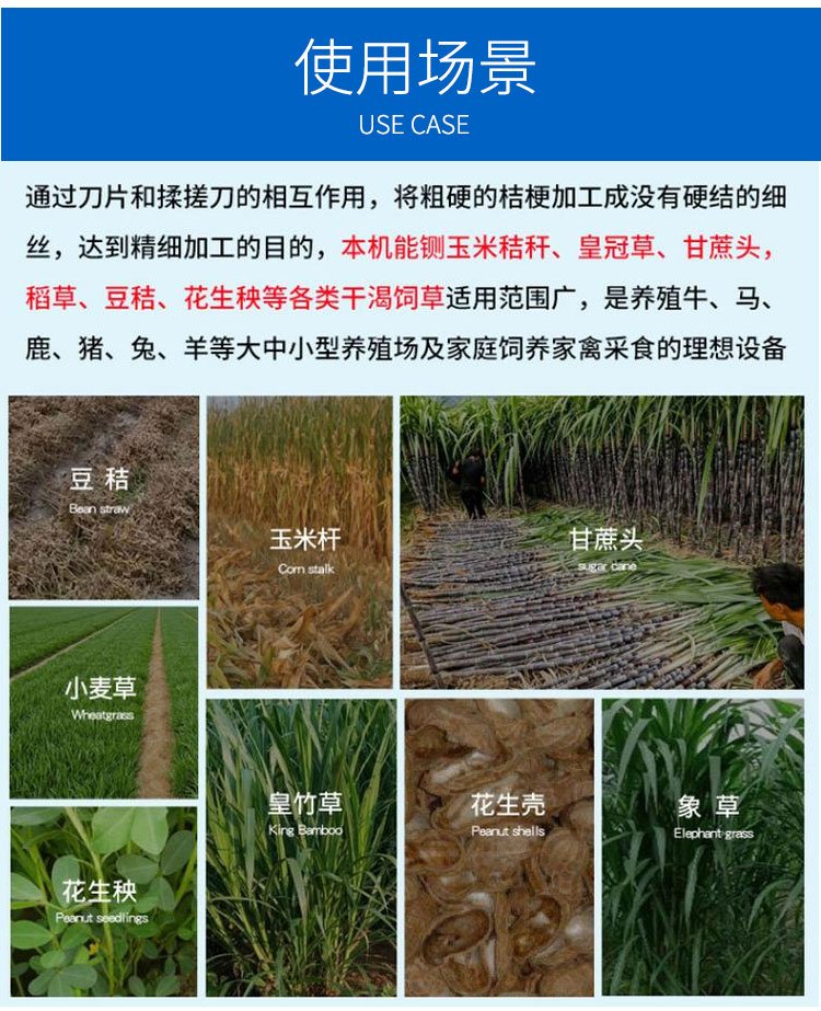 新型铡草机牛羊养殖铡揉一体机草机、秸秆揉丝机