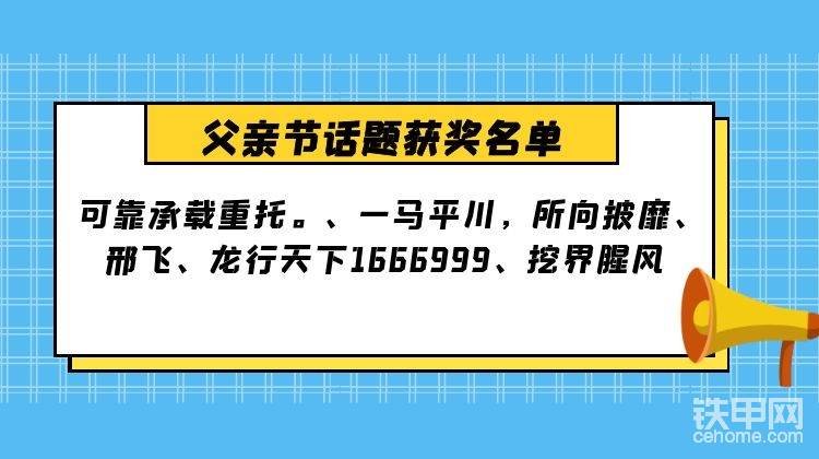 恭喜各位獲獎甲友！稍后請點擊鐵甲APP——通知消息——填寫收貨地址。
祝賀這五位甲友獲得了本次話題活動的獎品，下面將會展示這五位獲獎甲友的精彩發(fā)言！