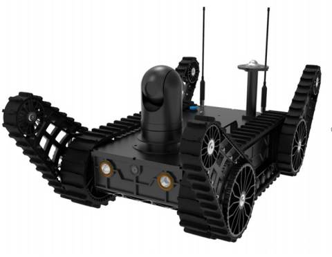 河北五星地震搜索机器人实现废墟42°坡道无障碍通行