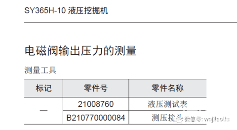 挖掘机 电磁阀输出压力测量方法教学——三一挖机