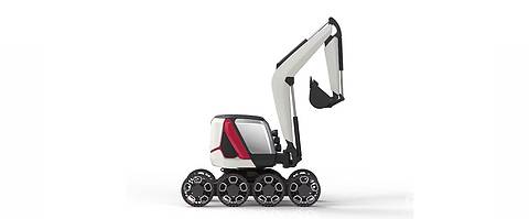 业内首创，令人震惊：八个轮子的日本品牌电动挖掘机你见过吗？