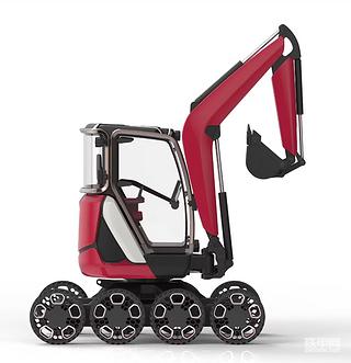 业内首创，令人震惊：八个轮子的日本品牌电动挖掘机你见过吗？