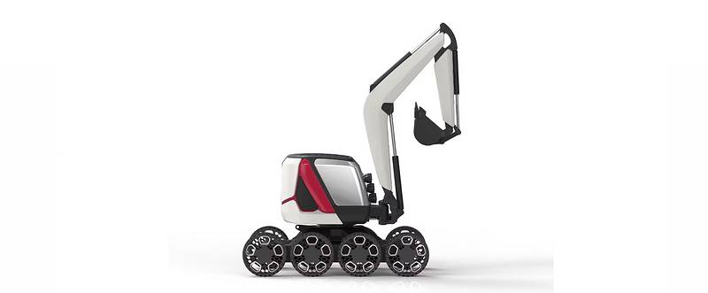 业内首创,令人震惊:八个轮子的日本品牌电动挖掘机你见过吗?-帖子图片