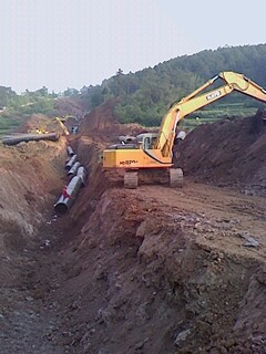 湖北西氣東輸工地