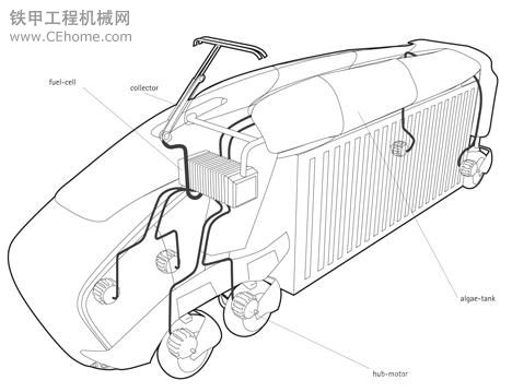 使用藻类动力的概念集卡