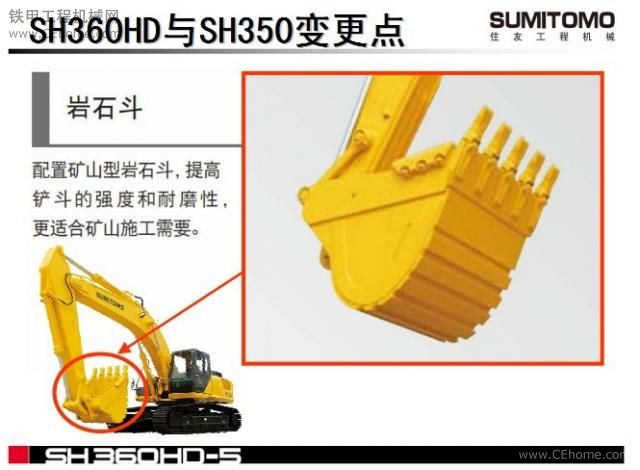 住友SH360HD與其他同級別日系挖機對比（內部資料）